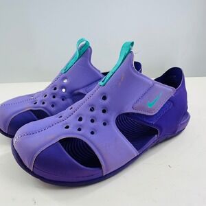 Nike Kids' Purple Aqua Sock Sandals Shoes‎